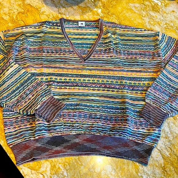 Missoni Sweaters - Missoni beautiful V-neck sweater, greens, blues, mauve, and yellow